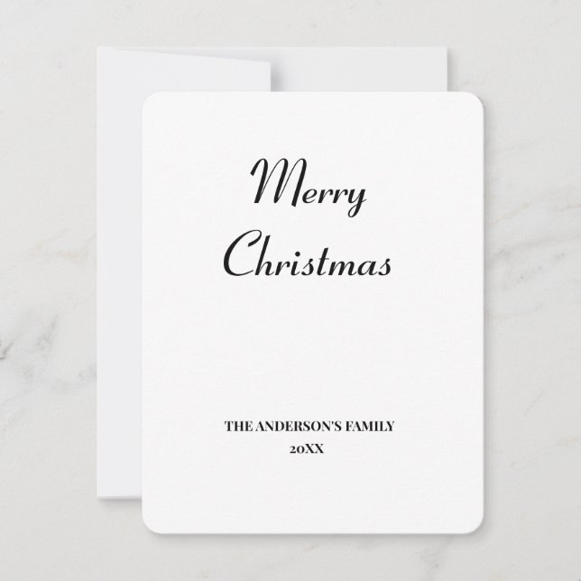 Tarjeta Pequeña simple y mínimo añadir tu personalización de navid (Anverso)