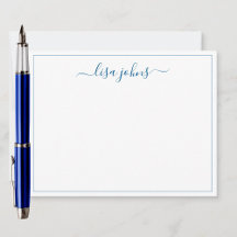 Simple y moderna Navy Blue Script Professional Fla