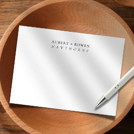 Tarjeta Pequeña Simple y moderno Nombre personalizado Boda de pare