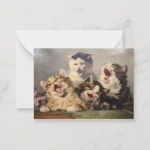 Tarjeta Pequeña Sinfonía de gatitos de Julius Adam II