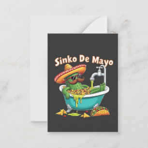 Tarjeta Pequeña Sinko de Mayo"Cactus divertido del Cinco de Mayo 