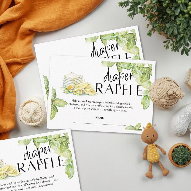 Tarjeta Pequeña Sip and See Diaper Raffle Card (Subido por el creador)