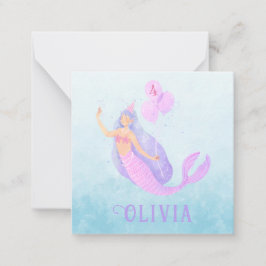 Tarjeta Pequeña Sirena bajo el mar Chica de cumpleaños edad Fiesta