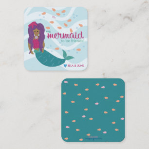 Tarjeta Pequeña Sirena para ser amigos - S - Classroom Valentine