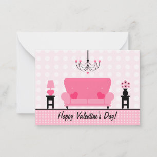 Tarjeta Pequeña Sistema feliz del el día de San Valentín de la
