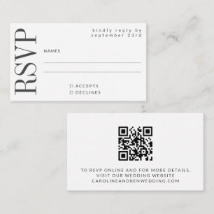 Tarjeta Pequeña Sitio web de código QR de respuesta de presupuesto