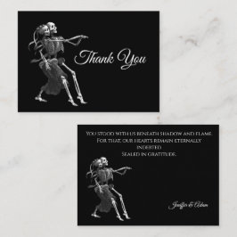 Tarjeta Pequeña Skeleton Gothic AlternativeHalloween wedding