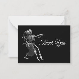 Tarjeta Pequeña Skeleton Gothic AlternativeHalloween wedding