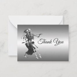 Tarjeta Pequeña Skeleton Gothic AlternativeHalloween wedding