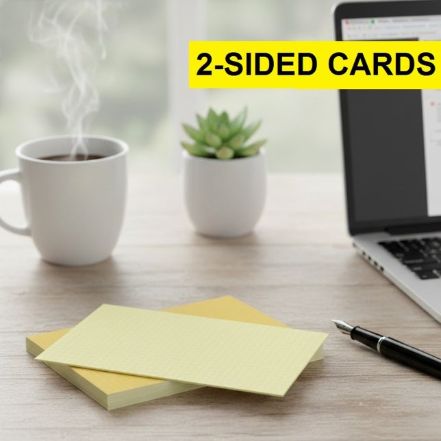 Tarjeta Pequeña Small Yellow Grid Graph Paper Note Cards (Squares) (yellow graph cards, small grid index, mini math cards, engineering note cards)