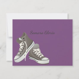 Tarjeta Pequeña Sneakers Bat Mitzvah Gracias