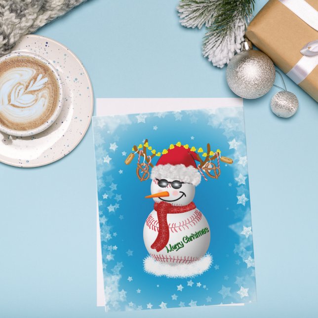 Tarjeta Pequeña Snowman De Béisbol Decorado Con Aperitivos Popular (Subido por el creador)