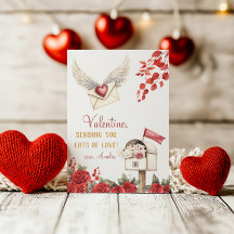 Sobre de Ala Enviando Amor y Rosas San Valentín