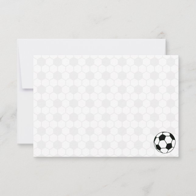 Tarjeta Pequeña Soccer Balls Black and White Custom Blank (Anverso)