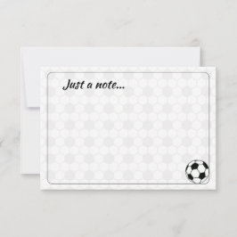 Tarjeta Pequeña Soccer Balls Black and White Custom Just a Note