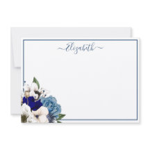 Sofisticada Marina Dusty Blue Floral Personalizada