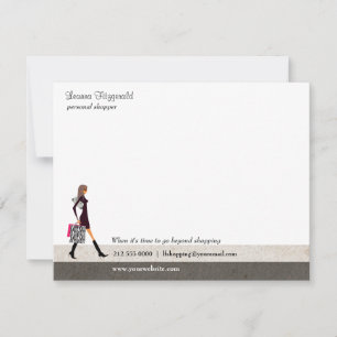 Tarjeta Pequeña Sofisticado Shopper Notecard