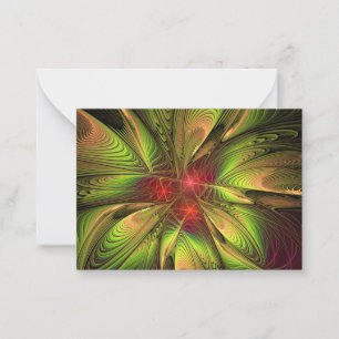 Tarjeta Pequeña Soft and tenderness fractal fantasy flowers 