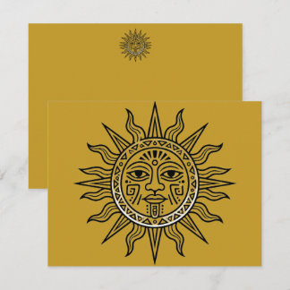 Tarjeta Pequeña Sol Azteca