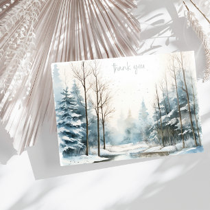 Tarjeta Pequeña Solidaridad con los bosques de nieve en invierno G