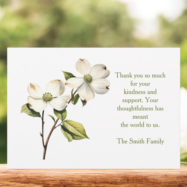 Tarjeta Pequeña Solidaridad Dogwood Gracias Notecard (Subido por el creador)