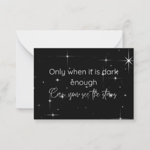 Tarjeta Pequeña Sólo cuando es lo suficientemente oscuro como para