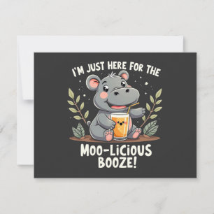 Tarjeta Pequeña Solo estoy aquí por el Moo Deng Moo-licioso