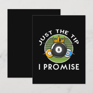 Tarjeta Pequeña Solo La Punta Lo Prometo Billar