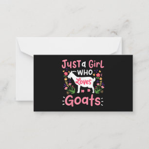 Tarjeta Pequeña Sólo un Chica que ama a las cabras