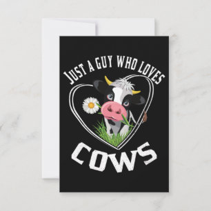 Tarjeta Pequeña Solo un tipo que ama las vacas, el amante de las v
