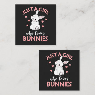 Tarjeta Pequeña Solo una chica que ama conejos