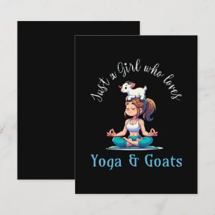 Tarjeta Pequeña Sólo una chica que ama el Yoga y las Cabras