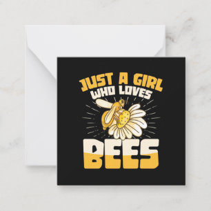 Tarjeta Pequeña Solo una chica que ama las abejas