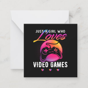 Tarjeta Pequeña Sólo Una Chica Que Ama Los Videojuegos