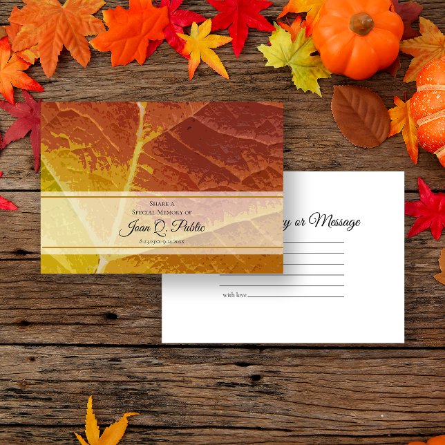 Tarjeta Pequeña Sombras de otoño en memoria conmemorativa (Subido por el creador)
