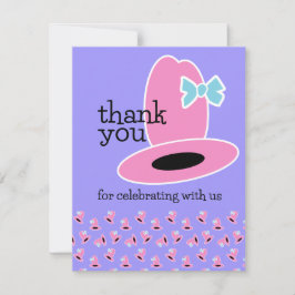 Tarjeta Pequeña Sombrero de Vaquera Gracias