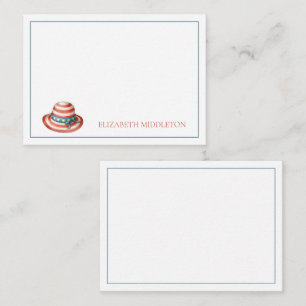 Tarjeta Pequeña Sombrero Rojo Blanco y Azul para el 4 de Julio