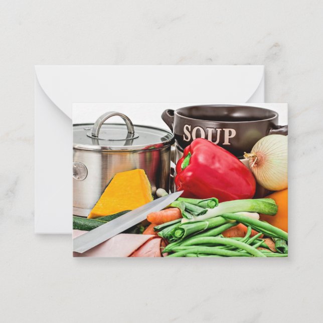 Tarjeta Pequeña Sopa casera... ¡Cielos! (Anverso)
