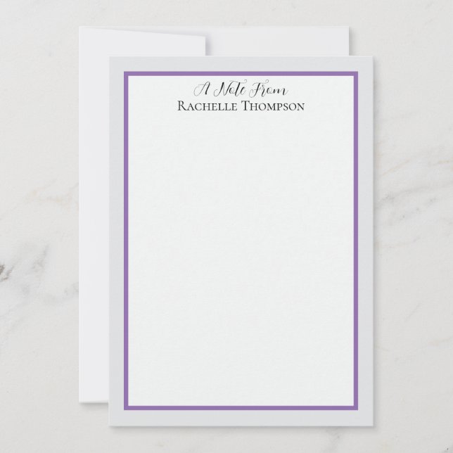Tarjeta Pequeña Sophisticated Minimalist Frame Note Card (Anverso)