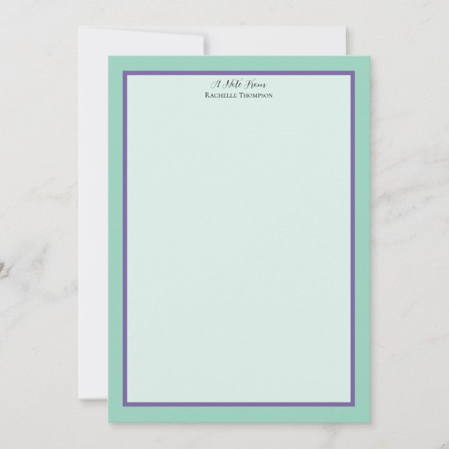 Tarjeta Pequeña Sophisticated Minimalist Frame Note Card (Anverso)