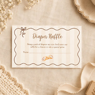 Tarjeta Pequeña Sorteo de pañales para baby shower italiano Holy C