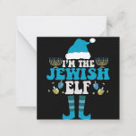 Tarjeta Pequeña Soy el judío Elf Funny Hanukkah Menorah Gift<br><div class="desc">gracioso,  hanukkah,  chanukah,  regalo,  cumpleaños,  judío,  judío,  feriado,  elefante</div>
