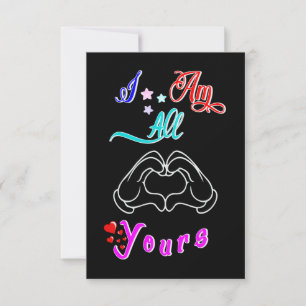 Tarjeta Pequeña Soy Todo Tuyo Pareja Romántica de San Valentín