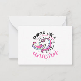 Tarjeta Pequeña Sparkke Like A Unicorn Flat Note Card