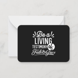 Tarjeta Pequeña Spiritual Living Testimony Faith and Grace Quote