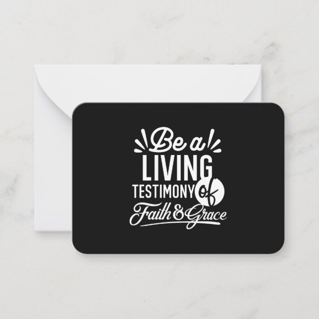 Tarjeta Pequeña Spiritual Living Testimony Faith and Grace Quote (Anverso)