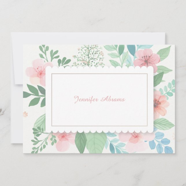 Tarjeta Pequeña Spring Romance Notecard (Anverso)