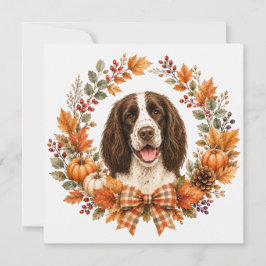 Tarjeta Pequeña Springer Spaniel Otoño