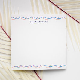 Tarjeta Pequeña Square Elegant wavy border soft pastel tones