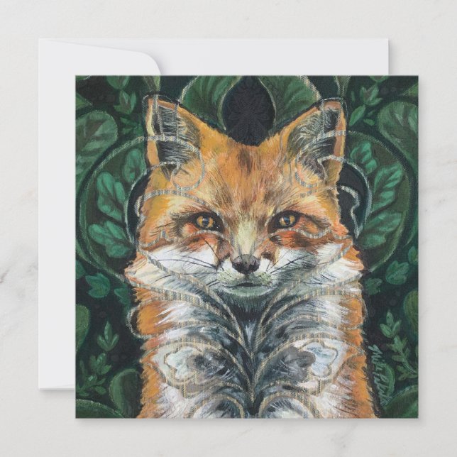 Tarjeta Pequeña Sr. Fox Painting (Anverso)